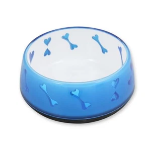 All For Paws Anti Slip Dog Bowl Blue Hearts - Large - Picture 1 of 1