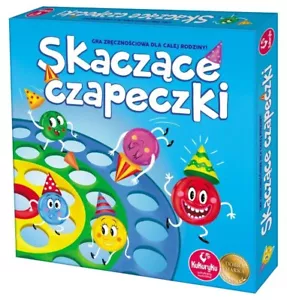 SKACZĄCE CZAPECZKI Polska Gra Planszowa Zręcznościowa Rodzinna Towarzysk Prezent - Picture 1 of 3