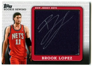 2009-10 Topps Brook Lopez Rookie Rewind Jumbo Patch Auto /99 Milwaukee Bucks - Picture 1 of 2
