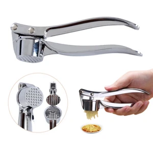 Garlic Press Crusher Mincer Kitchen Stainless Steel Garlic Smasher Squeezer Manu - Picture 1 of 7