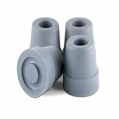 Puntas de deslizamiento de bastón cuádruple de 1/2 pulgada Essential Medical Supply de repuesto - gris 1 paquete Foto 1 de 3