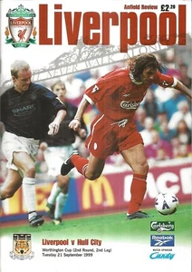 Football Programme LIVERPOOL v HULL CITY Sept 1999 FLC - Picture 1 of 1