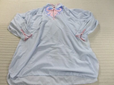 Винтажная женская ночная рубашка Natori средний размер большой с длинным рукавом хлопковая смесь высокий вырез - Изображение 1 из 4