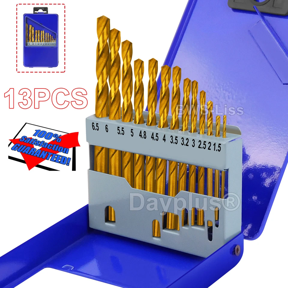 DAYPLUS M35 Cobalt Twist Drill Bits HSS-Co For Hard Metal Stainless Steel 1.5mm-6.5mm