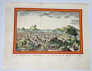 MEXICO CITY 1760 NICOLAS BELLIN NICE ANTIQUE VIEW 18TH CENTURY - Picture 1 of 5