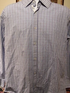 English Laundry Men's Long sleeve checked shirt With Flip cuffs 17 34/35 - Picture 1 of 2