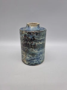 Jarrón cilíndrico vintage Derek Davis Studio Pottery Squat. - Imagen 1 de 10