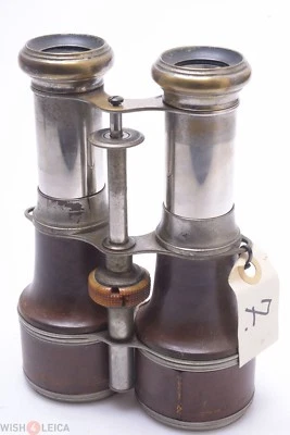 ✅ ANTIQUE LUXUS LARGE BINOCULARS NICKEL PLATED OPERA GLASSES DOUBLE TELESCOPE - Image 1 of 4