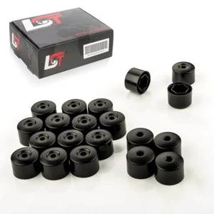 20x Radschraube Kappen 17mm Schwarz Diebstahlschutz für SEAT Ibiza IV 4 6J 08-13 - Bild 1 von 8