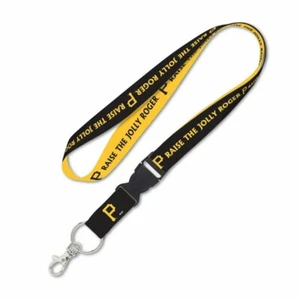 Pittsburgh Pirates MLB Yellow/ Black Slogan Breakaway Lanyard Key Ring - Picture 1 of 1