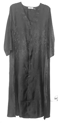 NATORI черный питон змея жаккард молнии кафтан макси ночное платье платье M = 8/10 🖤 - Изображение 1 из 4