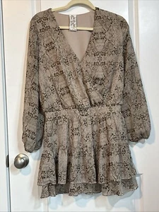 Sadie & Sage Dress Women’s Small Lined Brown Mini Dress Fairy Whimsical - Picture 1 of 8