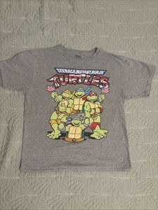 Teenage Mutant Ninja Turtles Youth Large American Flag T-Shirt TMNT Logo - Picture 1 of 4