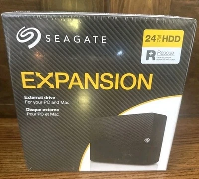 Seagate Expansion 24TB Desktop USB 3.0 External Hard Drive, Black (STKP24000400) - Image 1 of 4