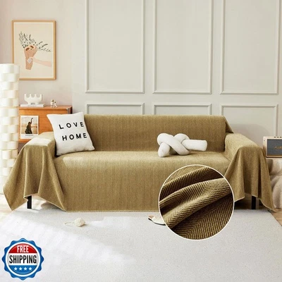 STACYPIK Yellow Sofa Cover for Dogs, Chenille Non-Slip Couch Cover for Pets,  - Image 1 of 4