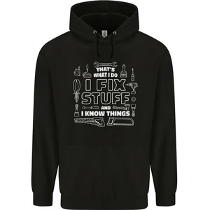 I Fix Stuff Funny Plumber Electrician Mechanic Childrens Kids Hoodie - Picture 1 of 27