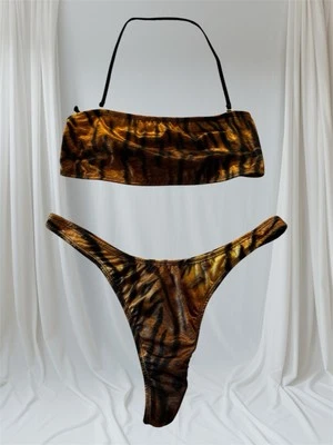 Conjunto de bikini de leopardo 2 piezas brasileño nuevo con etiquetas busto 26-36” cintura para mujer S Chica Rica Foto 1 de 4
