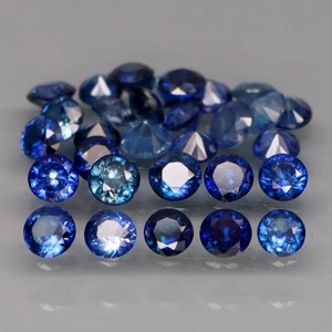 Corte diamante redondo 2,6 a 2,8 mm. Zafiro difusión azul aciano 30 piezas/3,12 quilates - Imagen 1 de 6