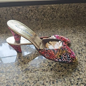 De Colección Años 50 Jacquin Levine Zapatillas Tacones Zapatos Bordados Florales Talla 8.5/9 N?? - Imagen 1 de 14