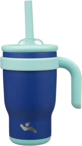 Konokyo 14 Unzen Becher mit seitlichem Griff, isolierte Wasserflasche mit Strohhalm und 2 - Bild 1 von 4