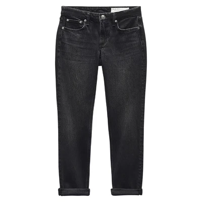 NWT Rag & Bone Dre Boyfriend Jeans Womens sz 29 Cornelia Black Low-Rise Denim - Image 1 of 4