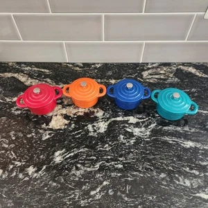 Cook's Essentials Mini Cast Iron Casserole Dish With Lids 10 Oz. Set Of 4 - Picture 1 of 11