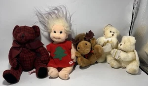 #6U Lot Of 5 Vintage Plush Toys Nelly TY Russ - Picture 1 of 15