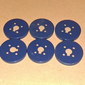 *PIÙ INUTILIZZATO/COME NUOVO*6 X #137 TIMBRO ORIGINALE 1978/79 BLU SCURO FLANGIA RUOTA MECCANICO - Foto 1 di 2