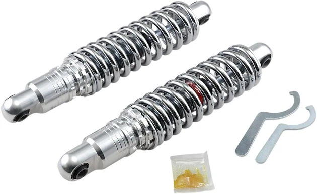 DS 13" Ride-Height Adjustable Shocks Heavy Duty Chrome Harley Davidson Dyna - Image 1 of 1