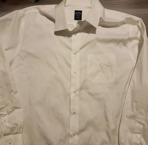 Camisa Brooks Brothers Para Hombre 18.5 36/37 Blanca No Hierro Supima Vestido Abotonada - Imagen 1 de 6