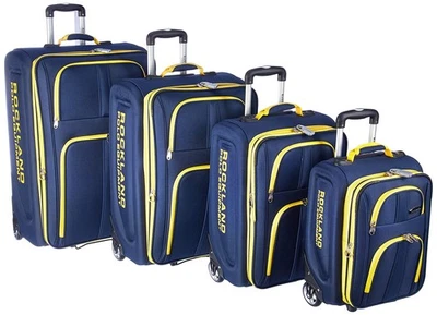 Polo Equipment Varsity Softside Upright Luggage, Navy, 4-Piece Set (18/22/26/30) - Image 1 of 4