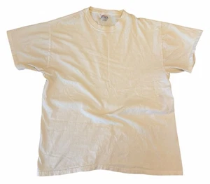 Vintage 90’s Hanes Beefy blank White T-Shirt Men’s Size Large - Picture 1 of 3