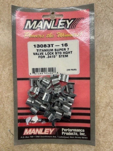 Manley 13083T-16 Super 7 Convetional .3415 11/32" TITANIUM Valve Locks Set Of 16 - Image 1 of 1