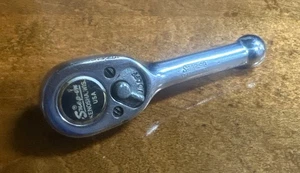 Snap On F710BK - Chrome, 3/8" Drive, Stubby 4” Long, Ratchet-USA- - Picture 1 of 8