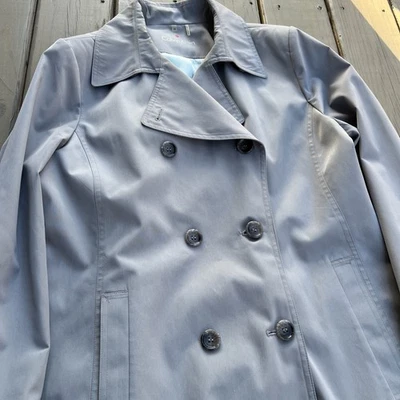 Classic Calvin Klein Women's Double Breasted Trench Coat Rain JacketGrey Size XL - Image 1 of 4