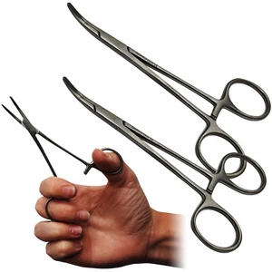 Sergimax Mosquito CE Premium 12 cm Punta Curvada Abrazadera Hemostática Pinzas de Bloqueo x3 - Imagen 1 de 1