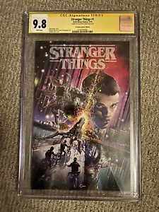 Stranger Things #1 SS Signed Clayton Crain CGC 9.8 White Pages - Picture 1 of 3