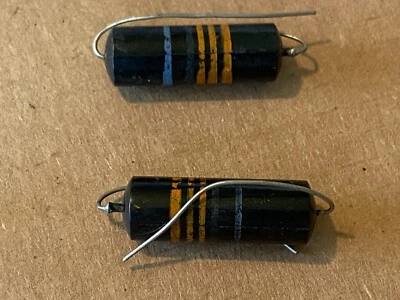 2 condensadores de tono PIO Sprague Bumble Bee .033 uf 600v 20 % aceite NOS PRUEBA .031-.033 Foto 1 de 4
