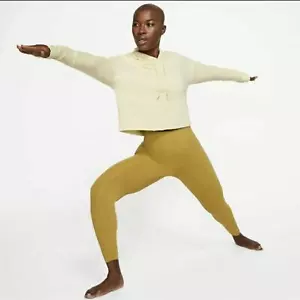 Nuevo Nike Mujer Talla XXL Sudadera con Capucha Recortada Lujo Yoga Entrenamiento Limelight Nuevo con Etiquetas - Imagen 1 de 12