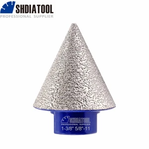 Broca de fresado de cono de dedo biselado de diamante de 35 mm de diámetro para azulejos sierra de orificio de cerámica de 1-3/8" - Imagen 1 de 10