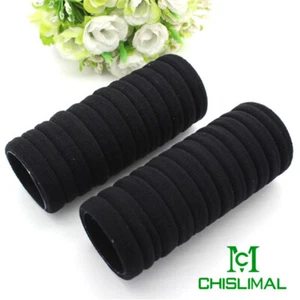 Black 12pcs Women Elastic Hair Ties Band Ropes Ring Ponytail Holder Accessories - Picture 1 of 4