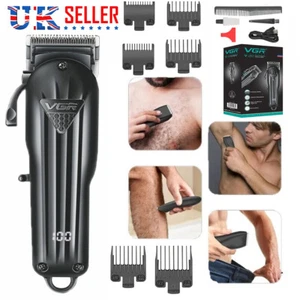 New Model Cordless Hair Clippers Trimmer Shaving Hair Cutting Machine For Men UK - Picture 1 of 16