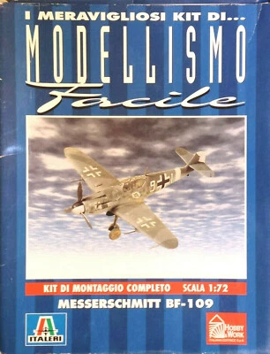 Italeri Kit-Messerschmitt BF 109 SCALA 1/72 Hobby  Work completo nuovo - Immagine 1 di 4