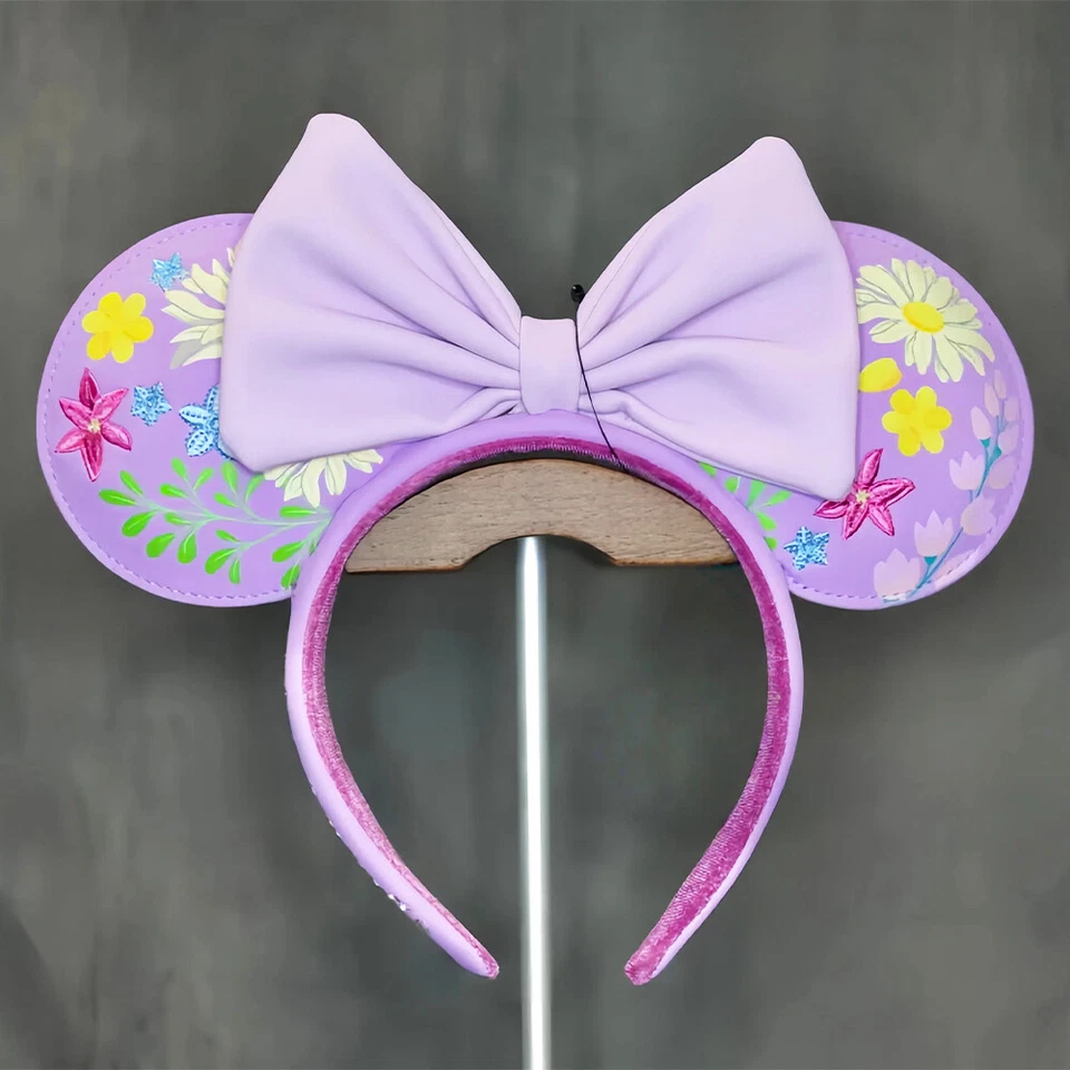 Disney- Parks Anniversary Loungefly Embroidered Flower Ears Minnie Ears Headband - Image 1 of 4