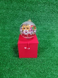 P & A Mardi Gras New Orleans Reversed Hand Painted Glass Ornament Christmas Bulb - Picture 1 of 10