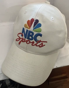 Vintage 1980’ 1990’s Official NBC Sports All White Snapback Hat New W/Tags Rare - Picture 1 of 6