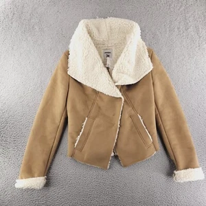 Guess Jacket Womens XS Faux Suede Sherpa Jacket - Picture 1 of 15