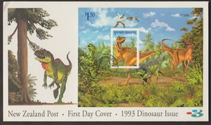 (N49)MALAYSIA NEW ZEALAND 1993 DINOSAUR MS FDC STAMP VAL NZ$1.50 - Picture 1 of 1
