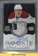 2013 Upper Deck The Cup 245/249 Brendan Gallagher RPA Rookie Patch Auto RC READ