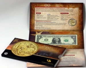 2019-P US Mint Sacagawea nativi americani $1 set monete e valute con OGP - Foto 1 di 2